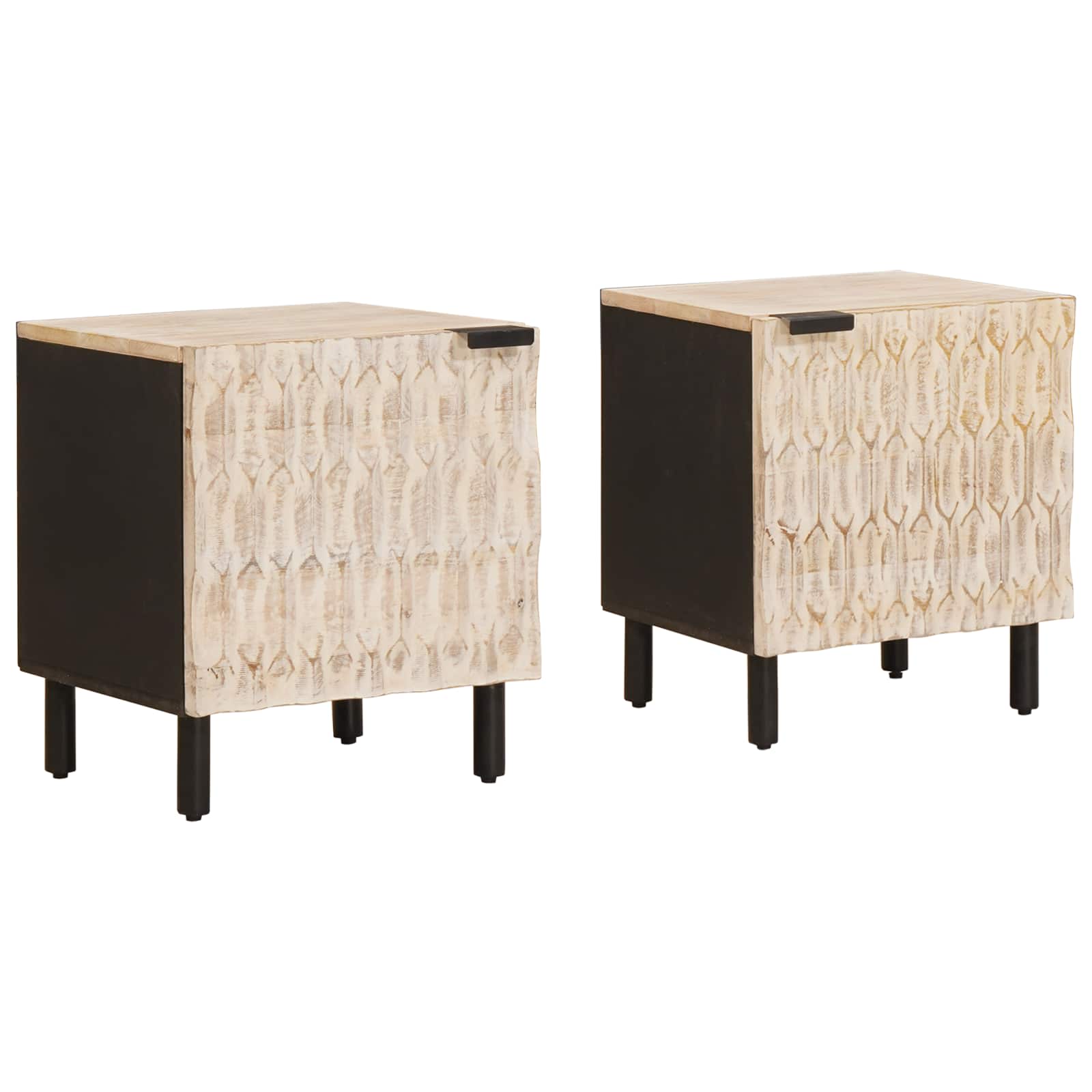 Armadio da Notte 2 pcs Bianco 40 x 33 x 46 cm | homemem39