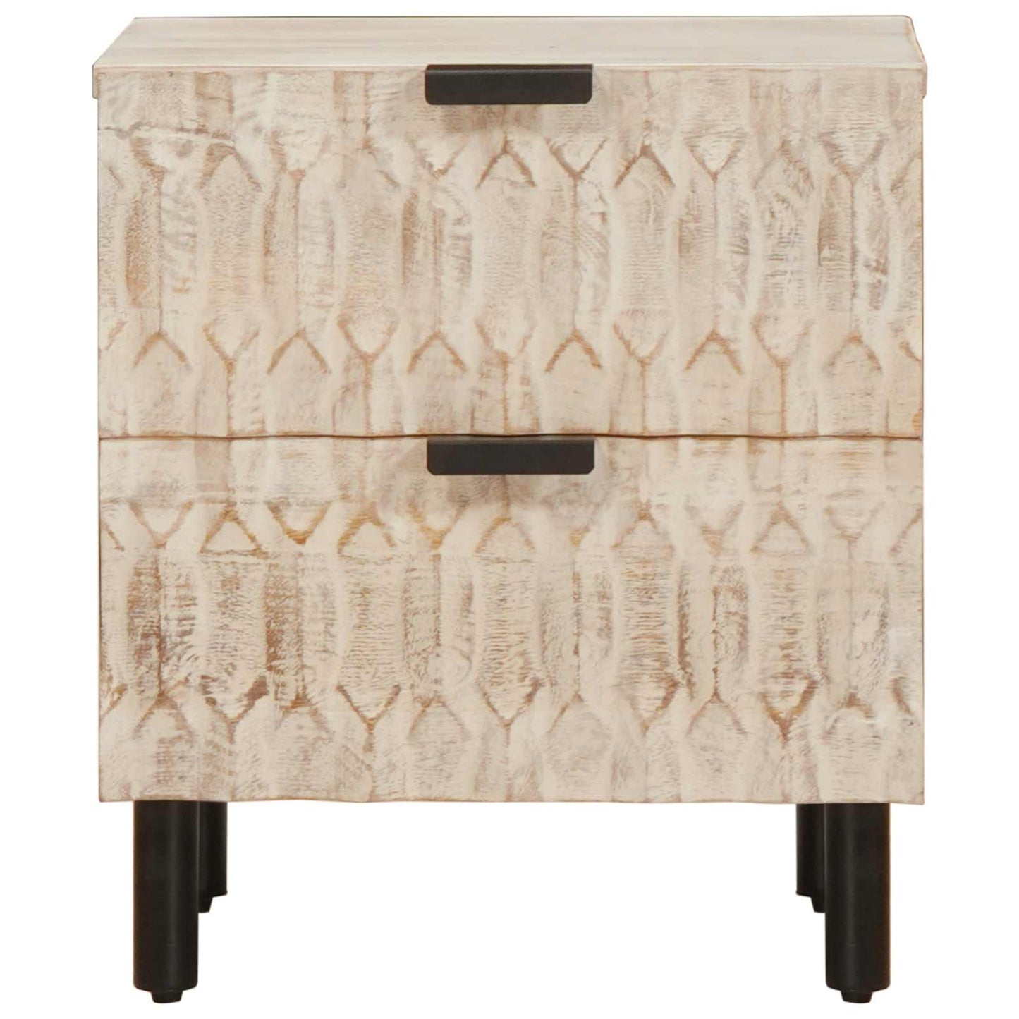 Armadio da Notte Bianco 40 x 33 x 46 cm Legno di mango massello | homemem39