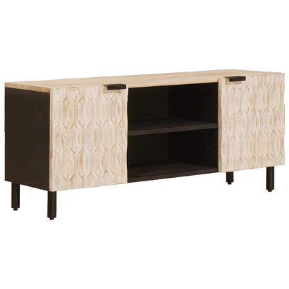 Mobile TV con porta Finitura Bianco Lavato 105 x 33 x 46 cm
