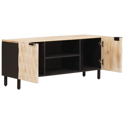 Mobile TV con porta Finitura Bianco Lavato 105 x 33 x 46 cm | homemem39