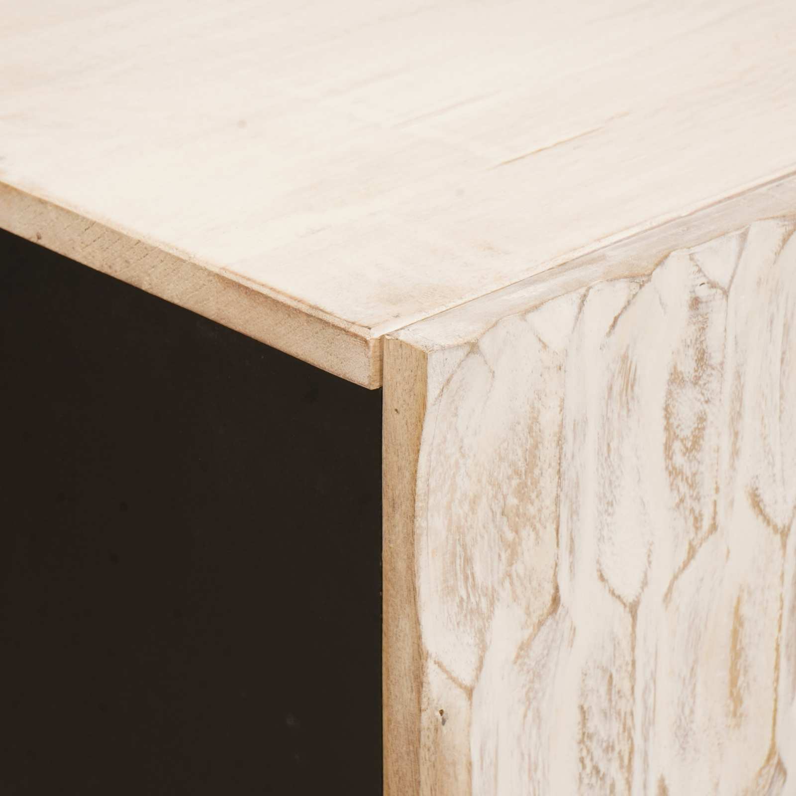 Credenza Finitura Bianco Lavato 60 x 33 x 75 cm | homemem39