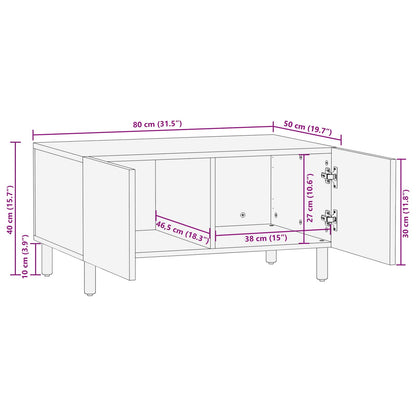 Tavolino da salotto Bianco 80 x 50 x 40 cm