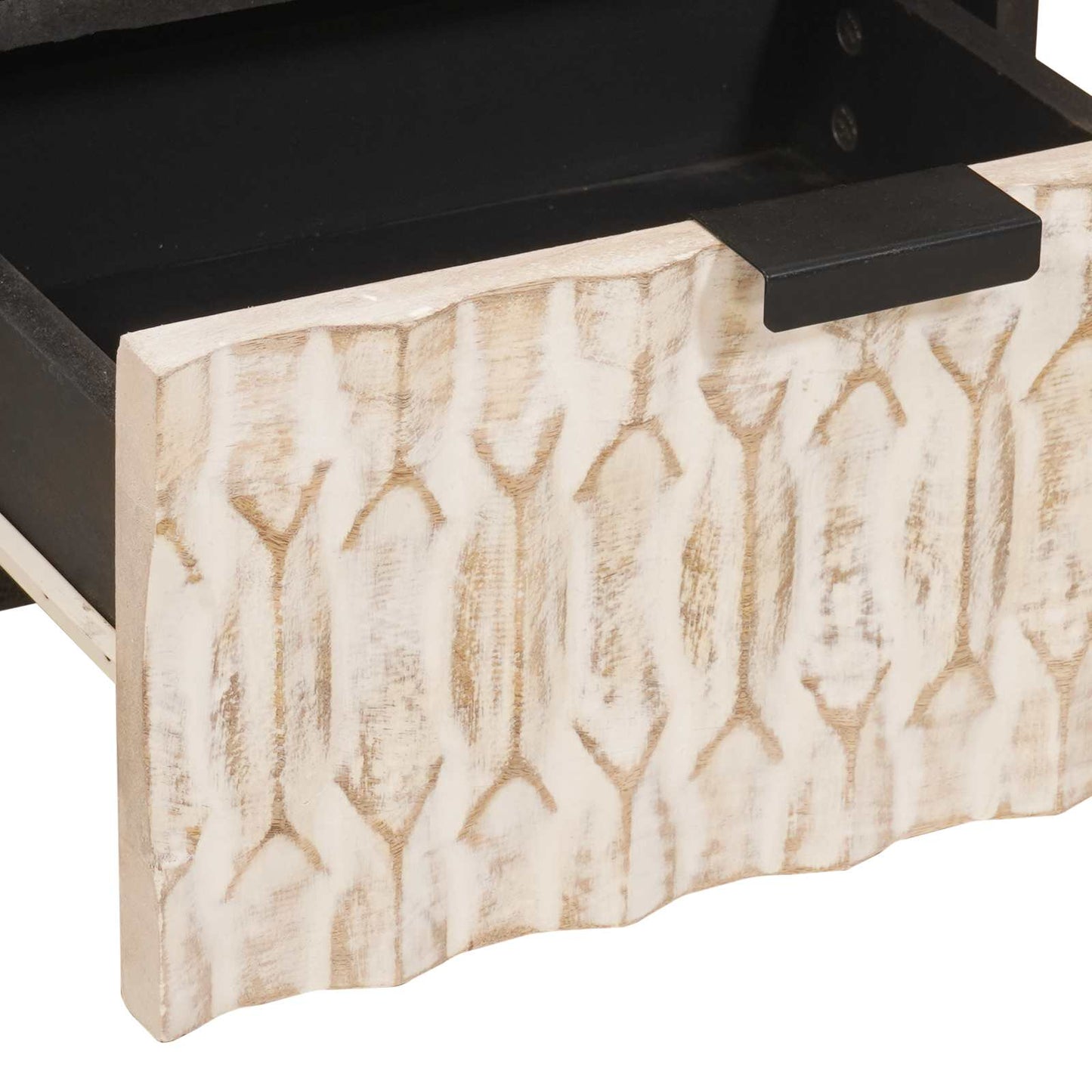 Armadio da Notte Bianco 40 x 33 x 46 cm Legno di mango massello | homemem39