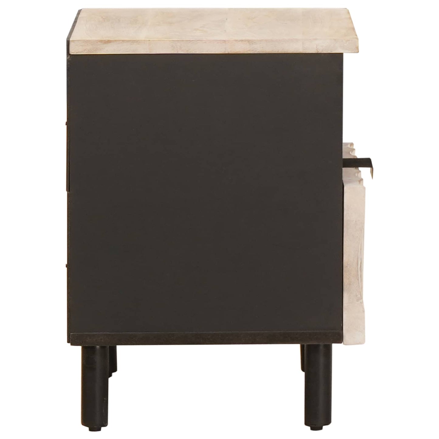 Armadio da Notte Bianco 40 x 33 x 46 cm Legno di mango massello | homemem39