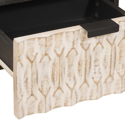 Armadio da Notte con cassetto 2 pcs Bianco 40 x 33 x 46 cm | homemem39