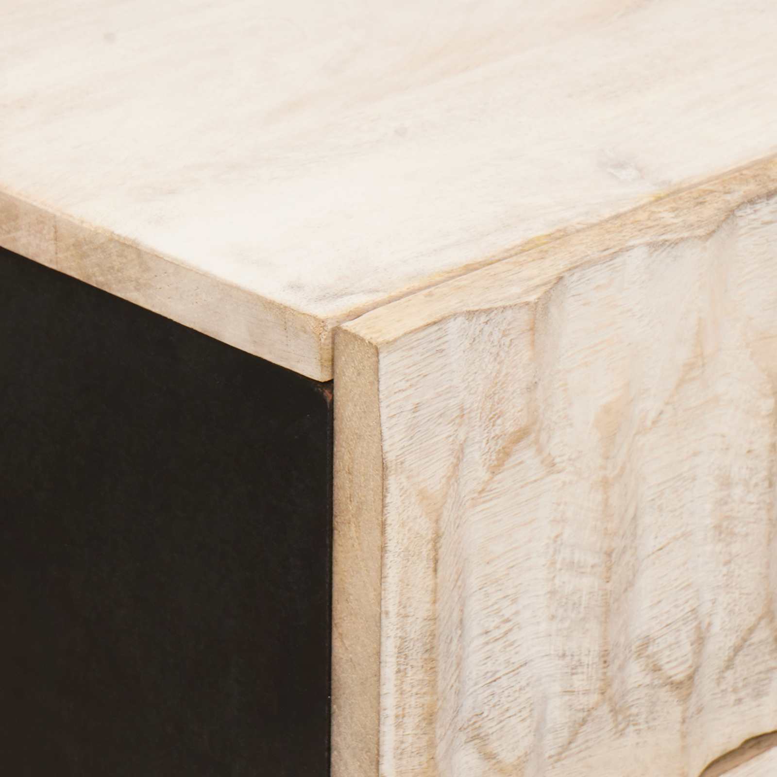 Armadio da Notte Bianco 50 x 33 x 62 cm Legno di mango massello | homemem39