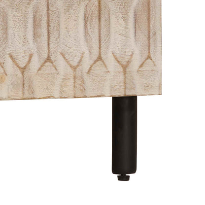 Armadio da Notte Bianco 50 x 33 x 62 cm Legno di mango massello | homemem39