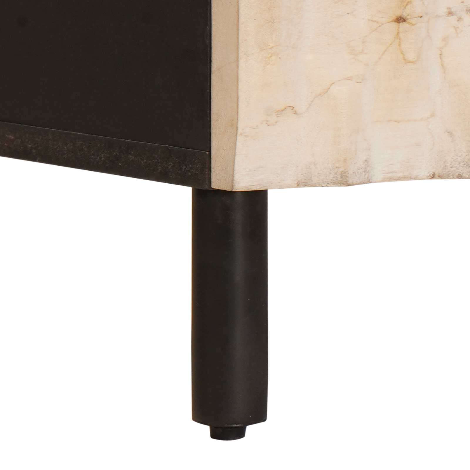 Armadio da Notte Bianco 50 x 33 x 60 cm Legno di mango massello | homemem39
