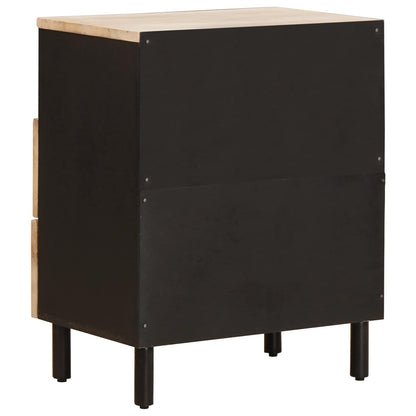 Armadio da Notte Bianco 50 x 33 x 60 cm Legno di mango massello | homemem39