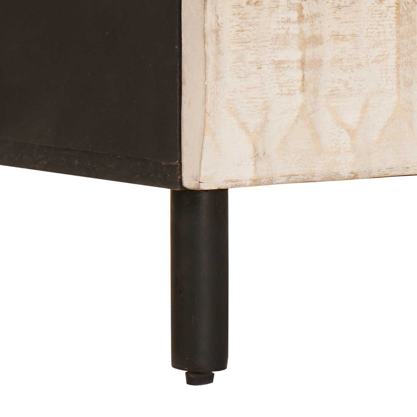 Armadio da Notte Bianco 50 x 33 x 60 cm Legno di mango massello | homemem39