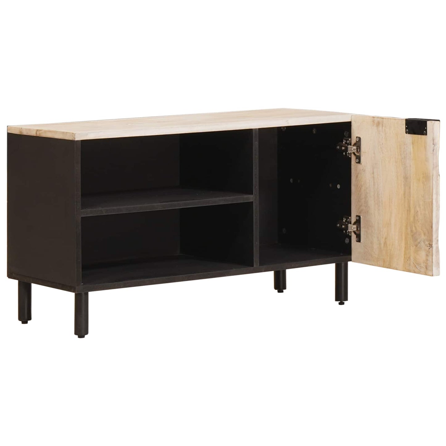 Mobile TV con porta Finitura Bianco Lavato 80 x 33 x 46 cm