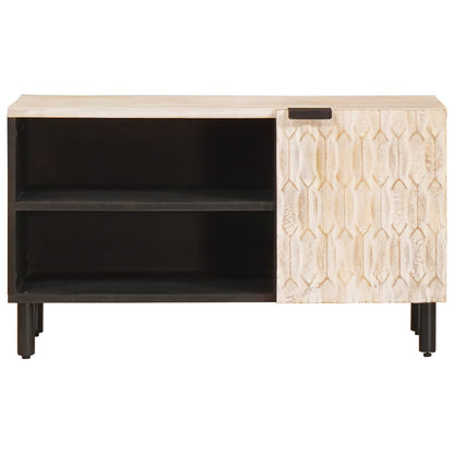 Mobile TV con porta Finitura Bianco Lavato 80 x 33 x 46 cm