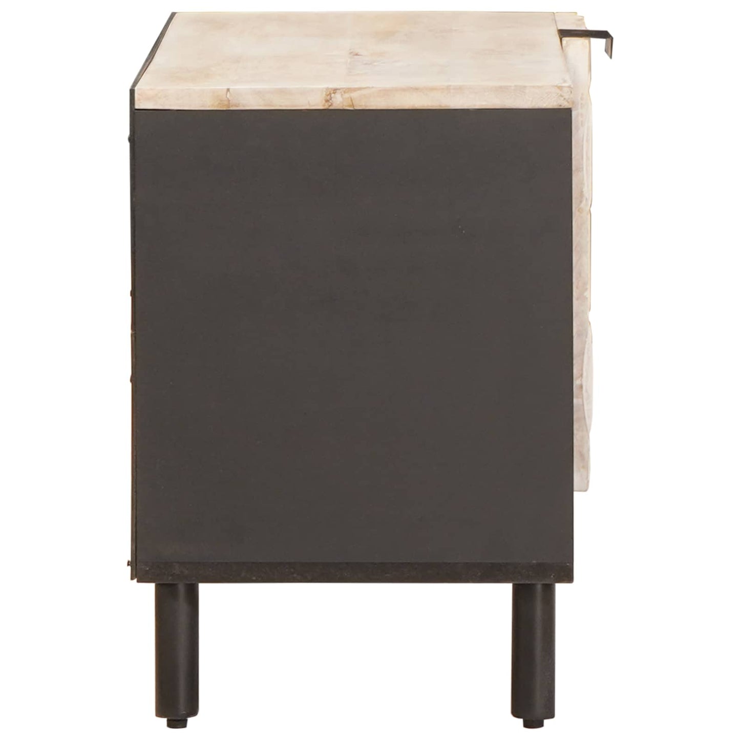 Mobile TV con porta Finitura Bianco Lavato 80 x 33 x 46 cm | homemem39