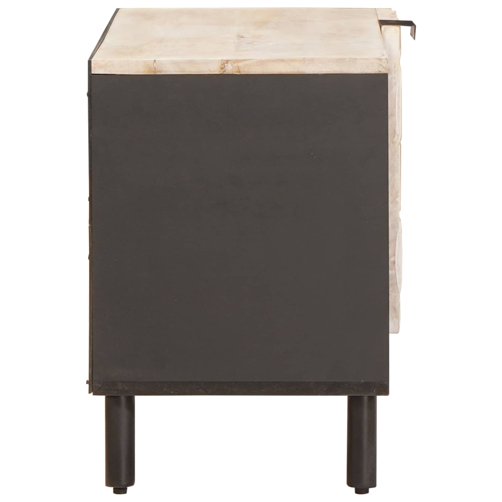 Mobile TV con porta Finitura Bianco Lavato 80 x 33 x 46 cm | homemem39