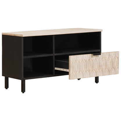Mobile TV con cassetto Finitura Bianco Lavato 80 x 33 x 46 cm | homemem39
