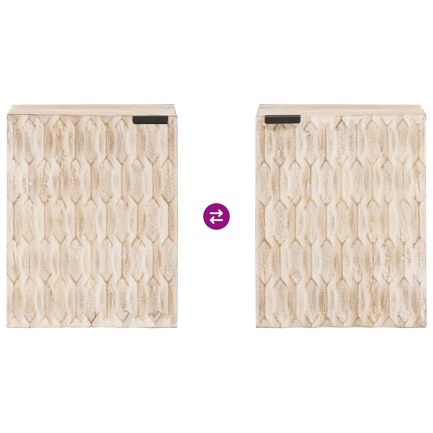 Mobile Appeso da Bagno con lo scaffale Bianco 38 x 33 x 48 cm