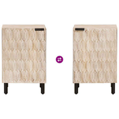 Mobile da Bagno Bianco 38 x 33 x 58 cm Legno di mango massello