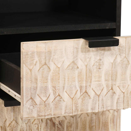 Mobile da Bagno con lo scaffale Nero e Bianco 38 x 33 x 160 cm