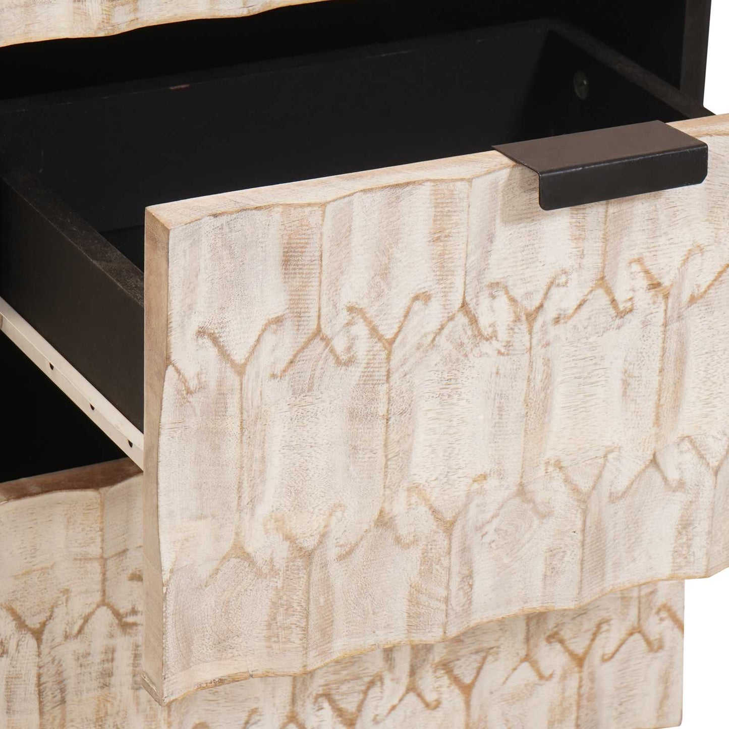 Credenza con cassetto Finitura Bianco Lavato 40 x 33 x 75 cm | homemem39