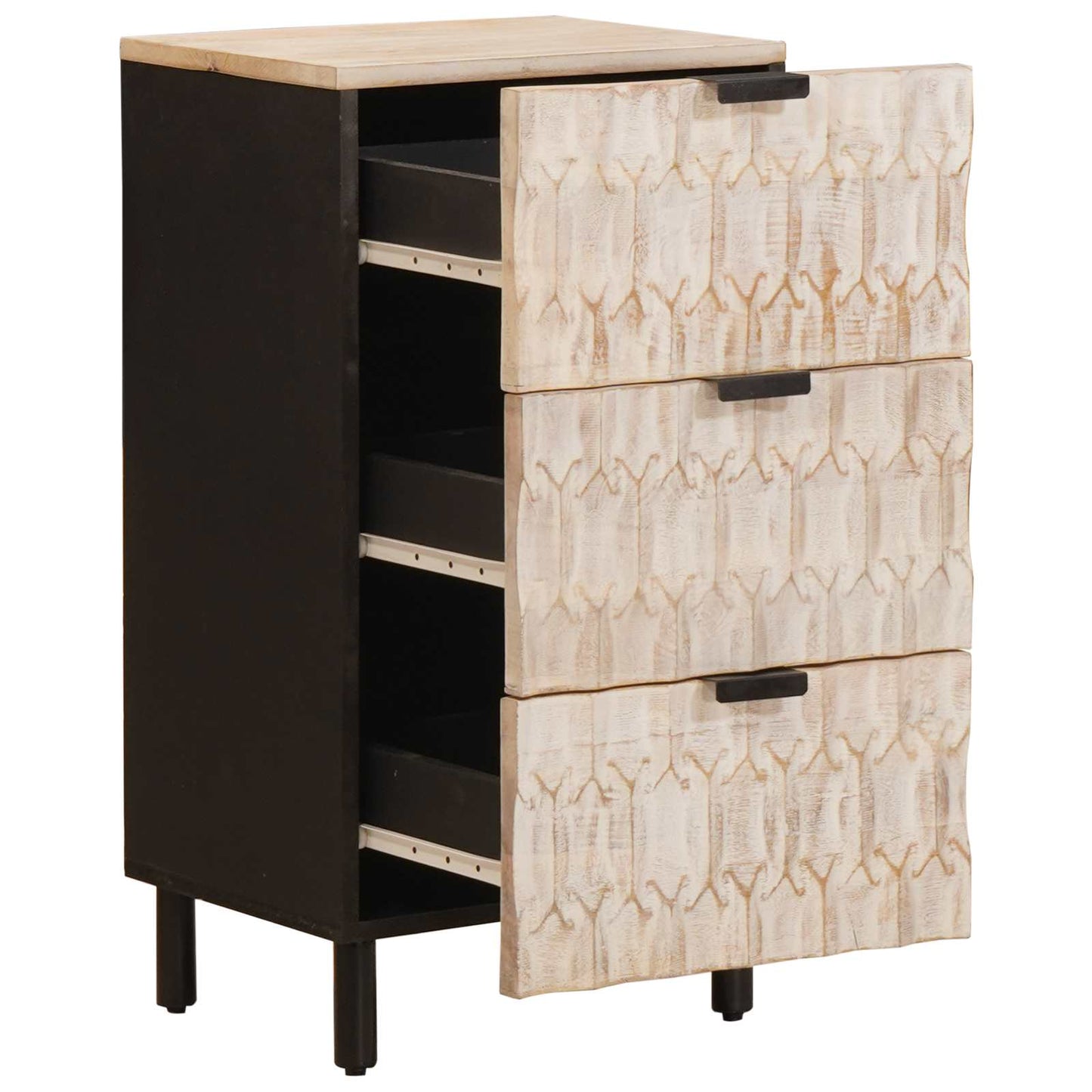 Credenza con cassetto Finitura Bianco Lavato 40 x 33 x 75 cm | homemem39