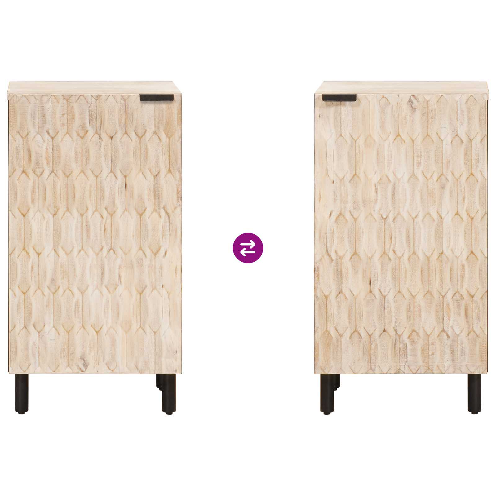 Credenza con porta Finitura Bianco Lavato 40 x 33 x 75 cm | homemem39