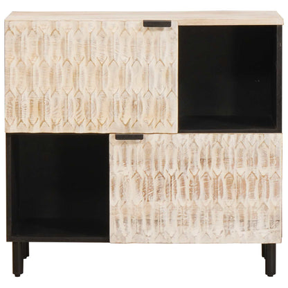 Credenza con porta Finitura Bianco Lavato 80 x 33 x 75 cm | homemem39