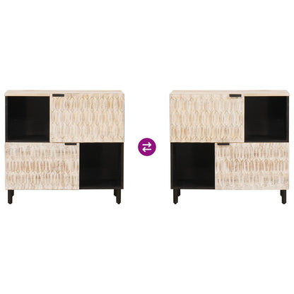 Credenza con porta Finitura Bianco Lavato 80 x 33 x 75 cm | homemem39