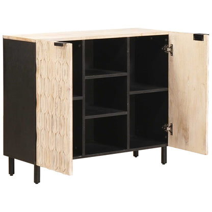 Credenza con lo scaffale Finitura Bianco Lavato 90 x 33 x 75 cm | homemem39