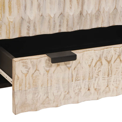 Credenza con cassetto Finitura Bianco Lavato 60 x 33 x 100 cm | homemem39