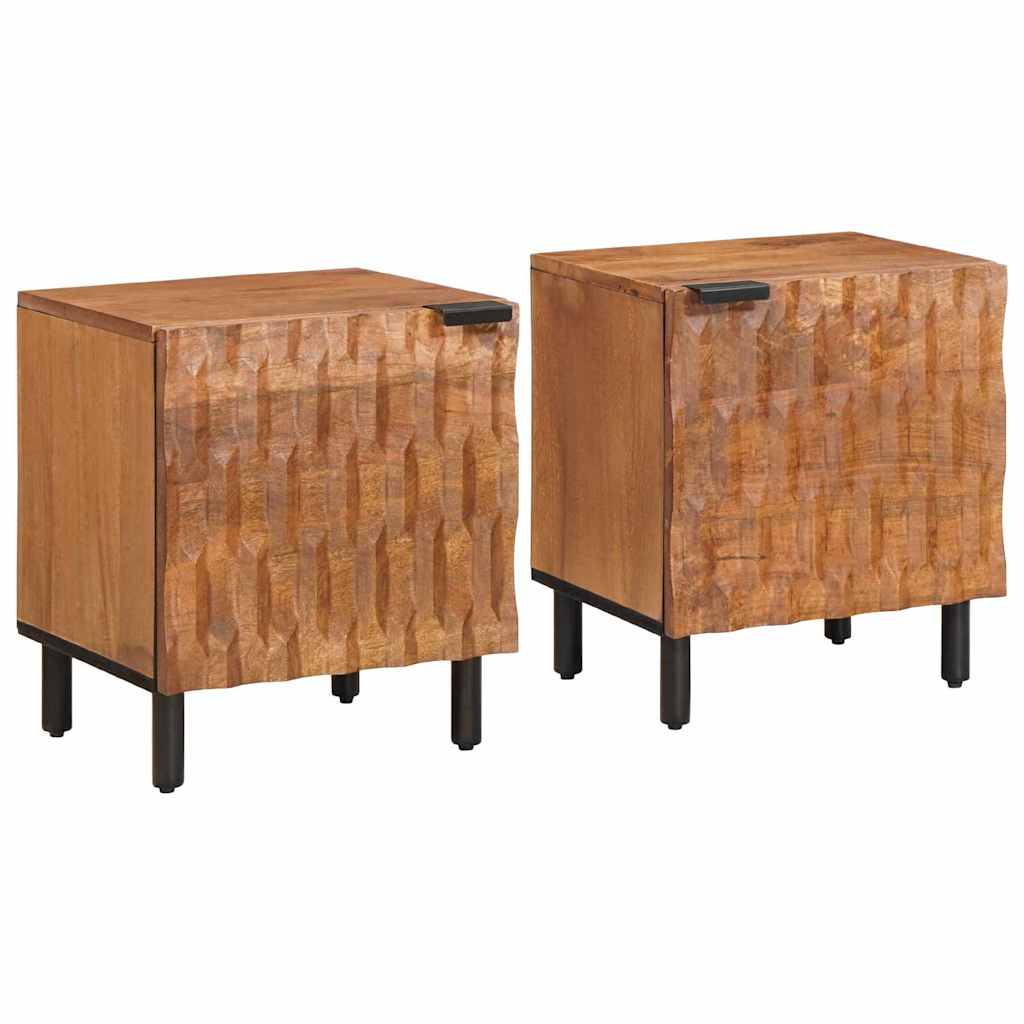 Armadio da Notte 2 pcs Marrone 40 x 33 x 46 cm | homemem39