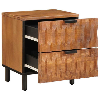 Armadio da Notte con cassetto 2 pcs Marrone 40 x 33 x 46 cm | homemem39