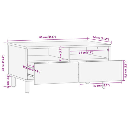 Tavolino da salotto con cassetto Marrone 80 x 54 x 40 cm | homemem39
