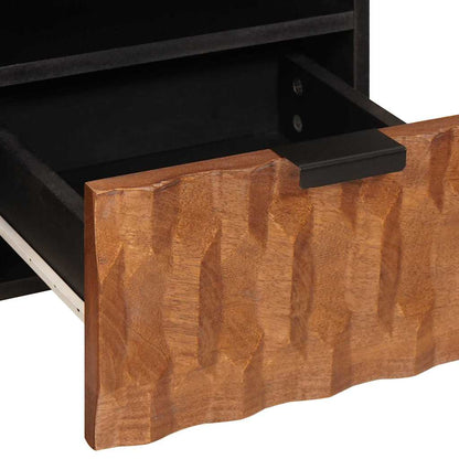Mobile TV con cassetto Finitura Marrone Acacia 100 x 33 x 46 cm | homemem39
