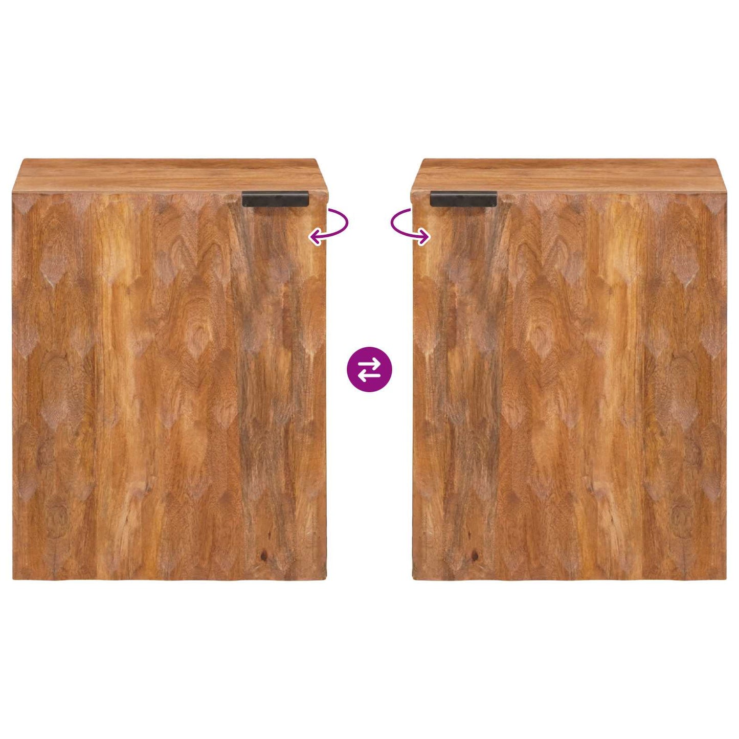 Mobile Appeso da Bagno con lo scaffale Marrone 38 x 33 x 48 cm