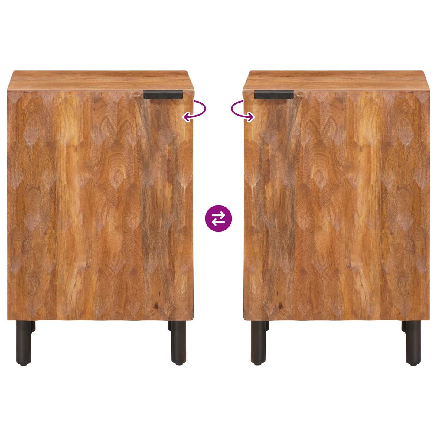 Mobile da Bagno Marrone 38 x 33 x 58 cm Legno di mango massello