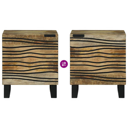Armadio da Notte 2 pcs Marrone 40 x 33 x 46 cm