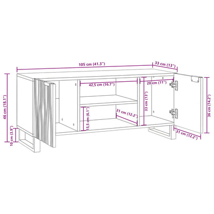 Unità TV Marrone 105 x 33 x 46 cm Legno multistrato | homemem39