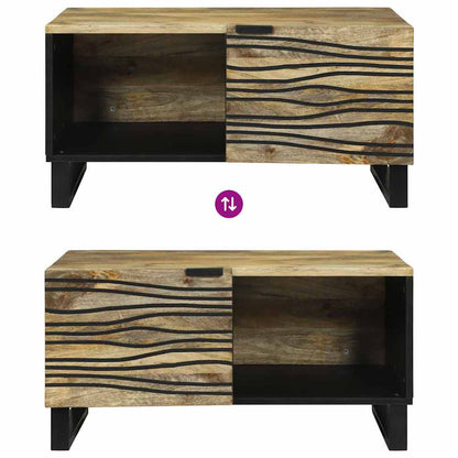 Tavolino da salotto Marrone e Nero 80 x 50 x 40 cm | homemem39