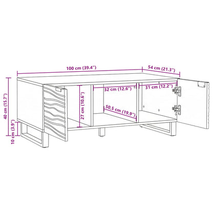 Tavolino da salotto Naturale 100 x 54 x 40 cm | homemem39