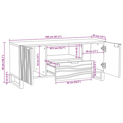 Unità TV Marrone 105 x 33 x 46 cm Legno multistrato | homemem39