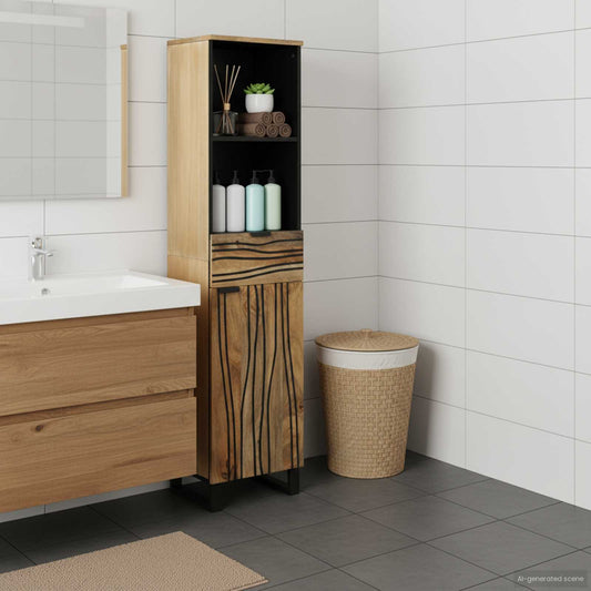 Mobile da Bagno Naturale 38 x 33 x 160 cm Legno ingegnerizzato | homemem39