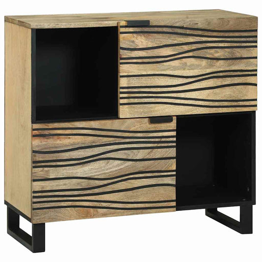 Credenza Marrone 80 x 33 x 75 cm legno massello di mango - homemem39