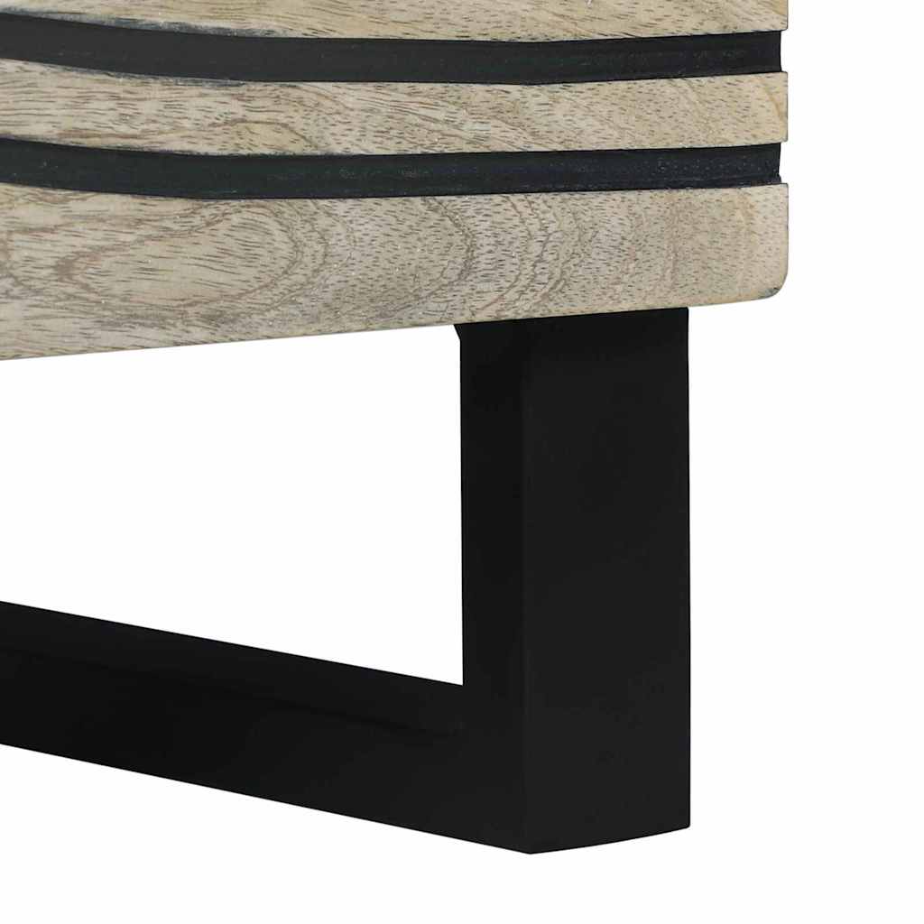 Armadio da Notte 2 pcs Bianco e Nero 40 x 33 x 46 cm