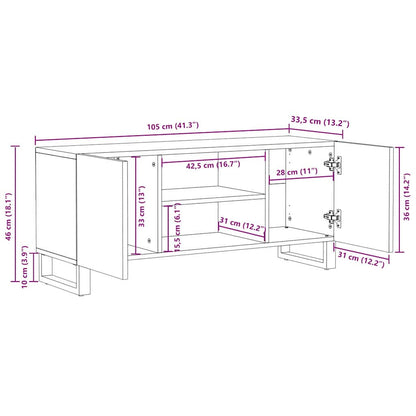 Unità TV Bianco 105 x 33 x 46 cm Legno multistrato