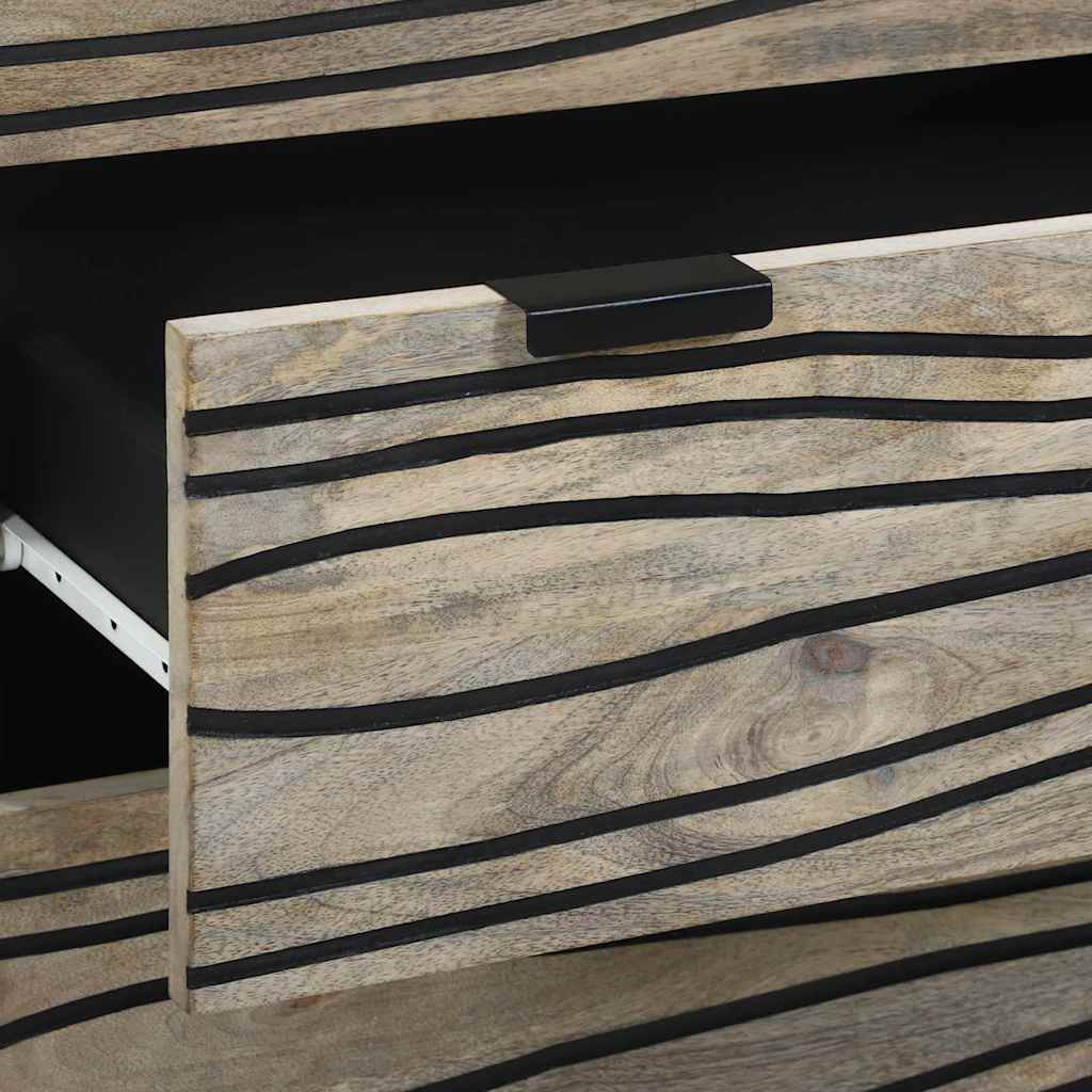 Credenza Bianco 60 x 33.5 x 75 cm Legno massello di mango - homemem39