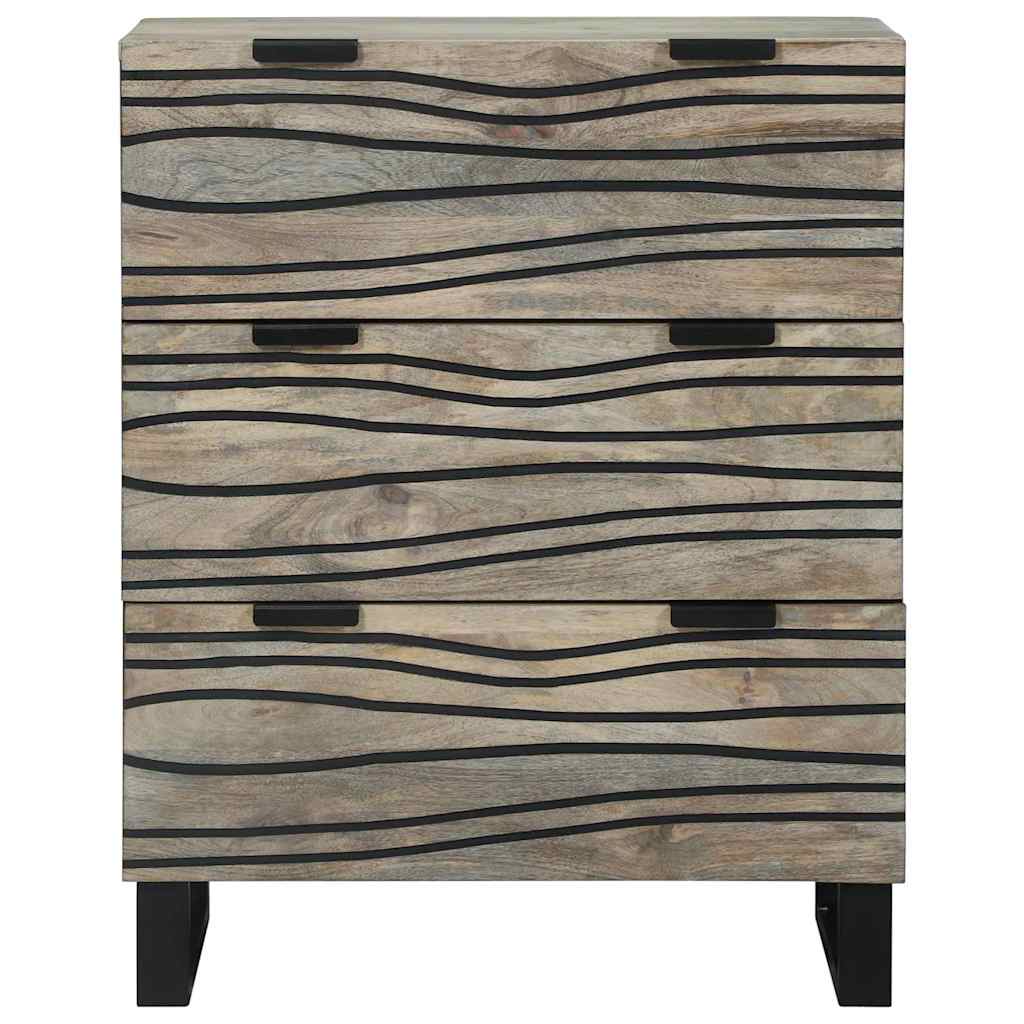 Credenza Bianco 60 x 33.5 x 75 cm Legno massello di mango - homemem39