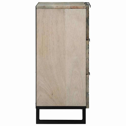 Credenza Bianco 60 x 33.5 x 75 cm Legno massello di mango - homemem39