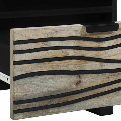 Armadio da Notte 2 pcs Bianco e Nero 40 x 33 x 46 cm