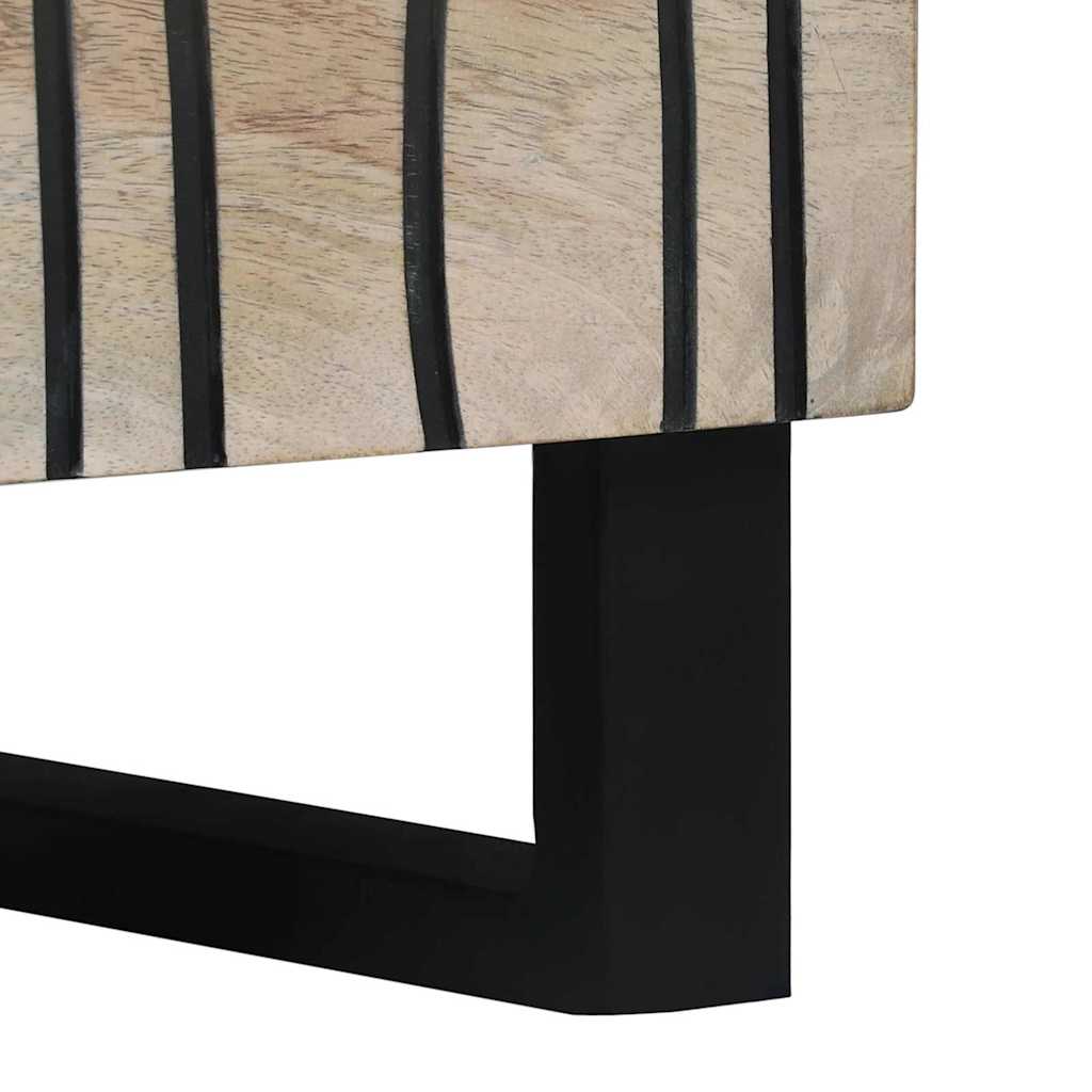 Armadio da Notte con cassetto Bianco e Nero 50 x 33 x 60 cm