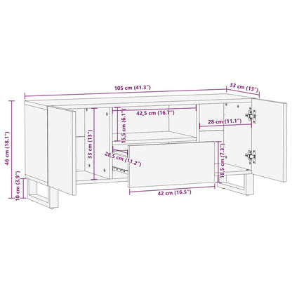 Unità TV con cassetto Bianco 105 x 33 x 46 cm Legno multistrato
